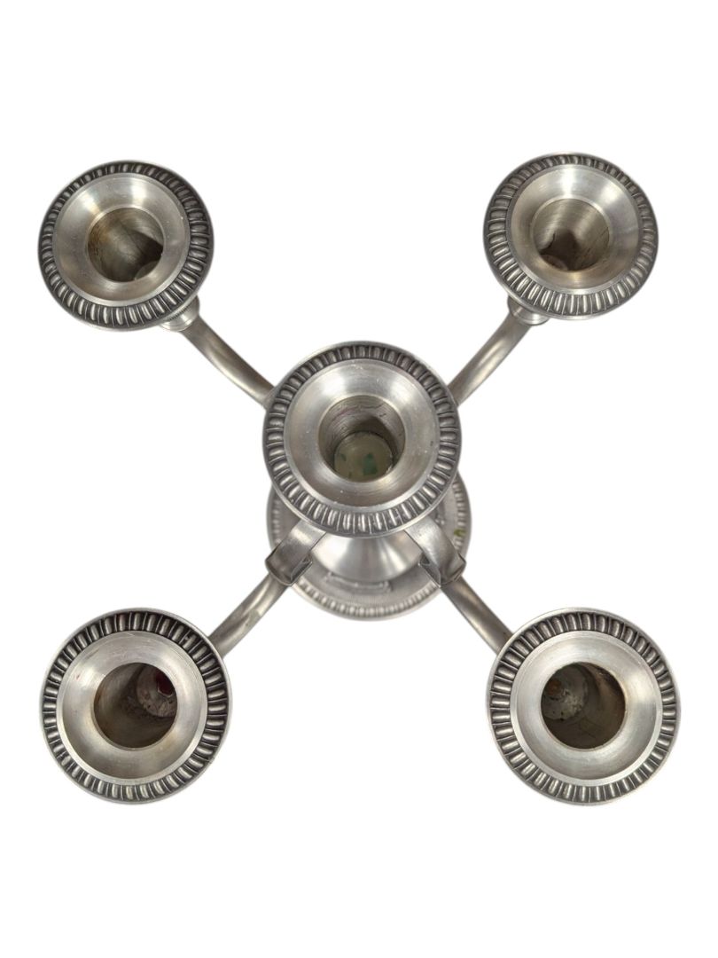 WMF Pewter 5-Arm Candelabra – Rembrandt Series Figural Base