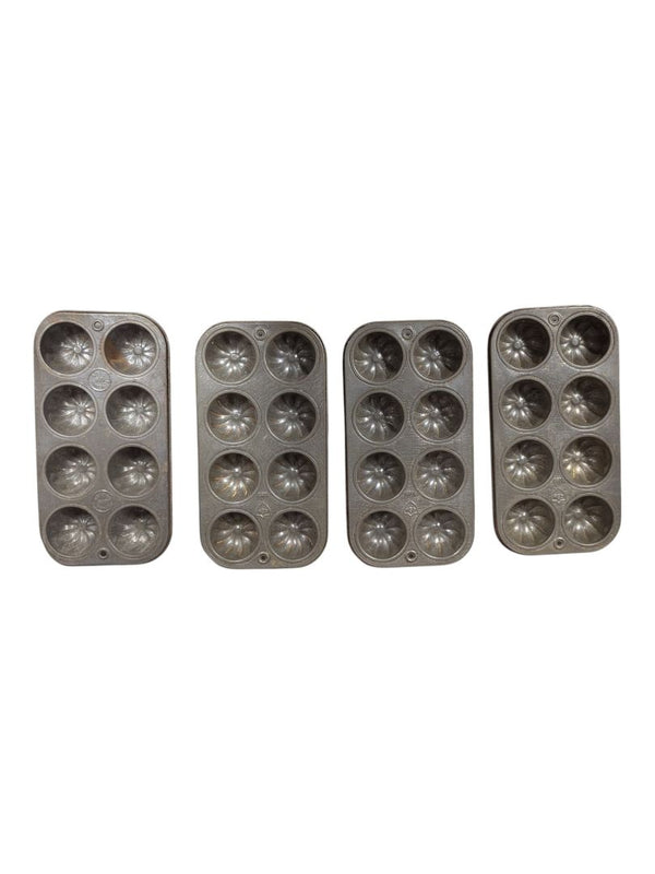 Vintage GSK Chicago Aluminum Muffin / Gem Baking Pans (Set of 4)