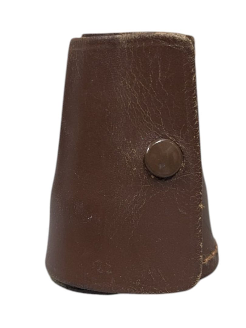 Vintage Metal Nesting Shot Glass Set in Leather Case
