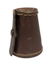 Vintage Metal Nesting Shot Glass Set in Leather Case