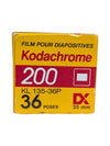 Vintage Kodak 35mm Film Lot – Kodachrome 200 & Plus-X Pan Rolls w/ Box