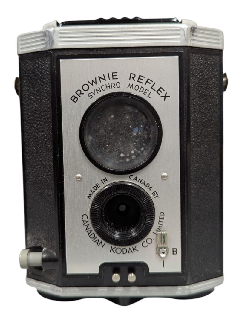 Kodak Brownie Reflex Synchro Model Camera w/ Original Leather Case