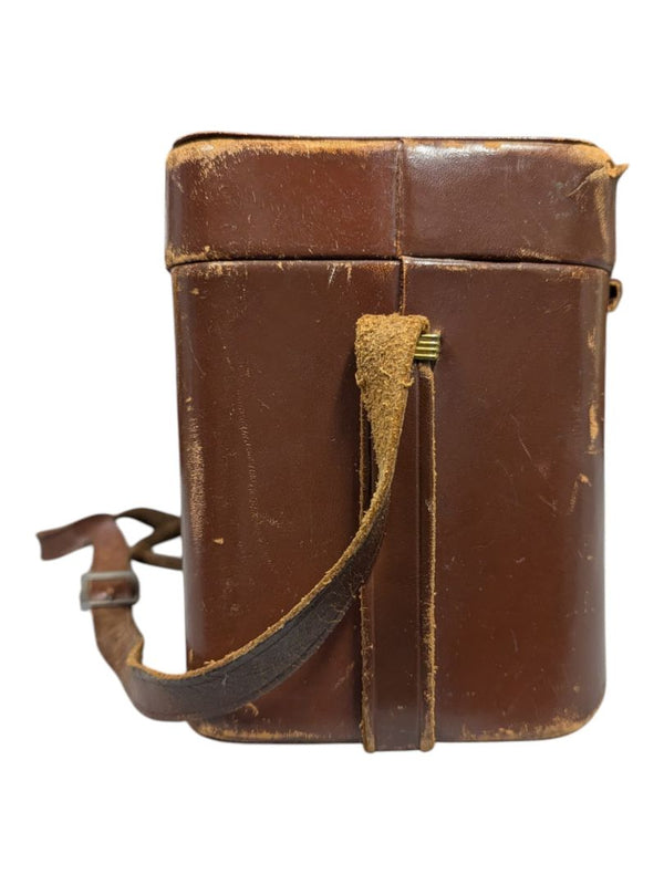 Vintage Leather Camera Case with Kodak Slides & Flashbulbs