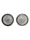 Pair of Cut Crystal Open Salts with Silver-Plated Rims