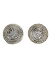 Pair of Cut Crystal Open Salts with Silver-Plated Rims