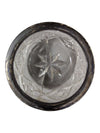 Pair of Cut Crystal Open Salts with Silver-Plated Rims