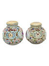 Chinese Cloisonné & Porcelain Salt & Pepper Shakers