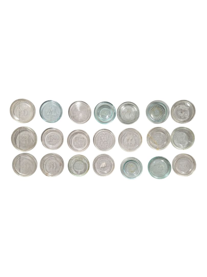 Vintage Glass Milk Bottle Caps / Liners Collection