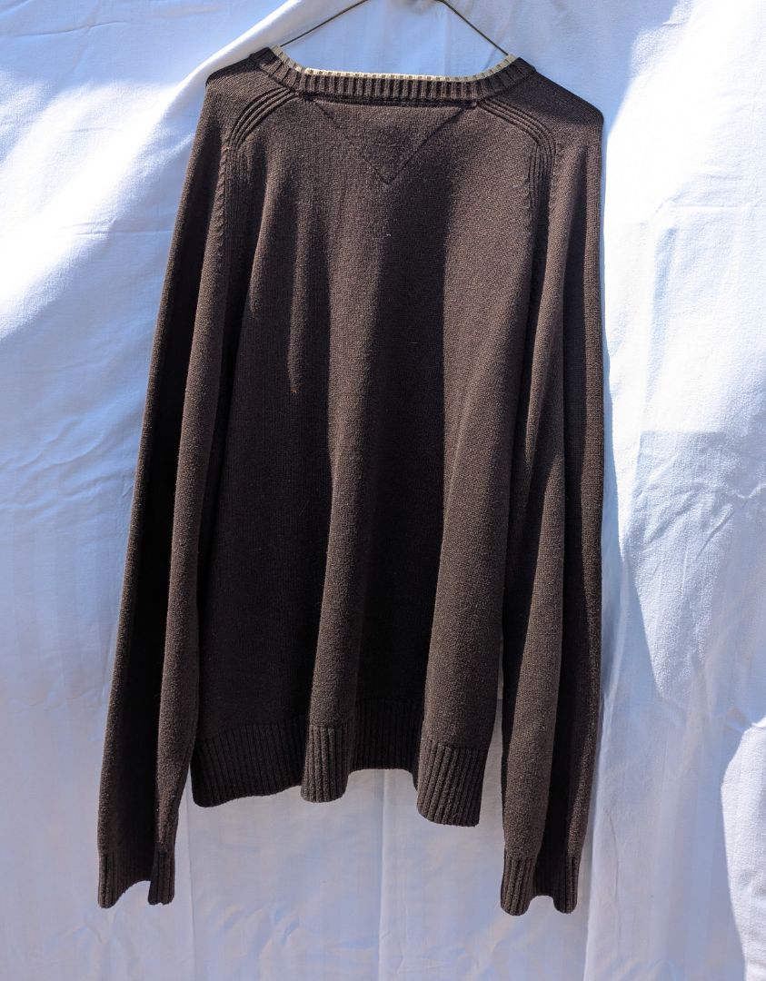 Tommy Hilfiger Men’s Crewneck Knit Sweater – Brown, XXL