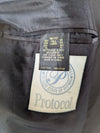 Protocol Double-Breasted Men's Black Blazer Formal Tailored Jacket Size 46