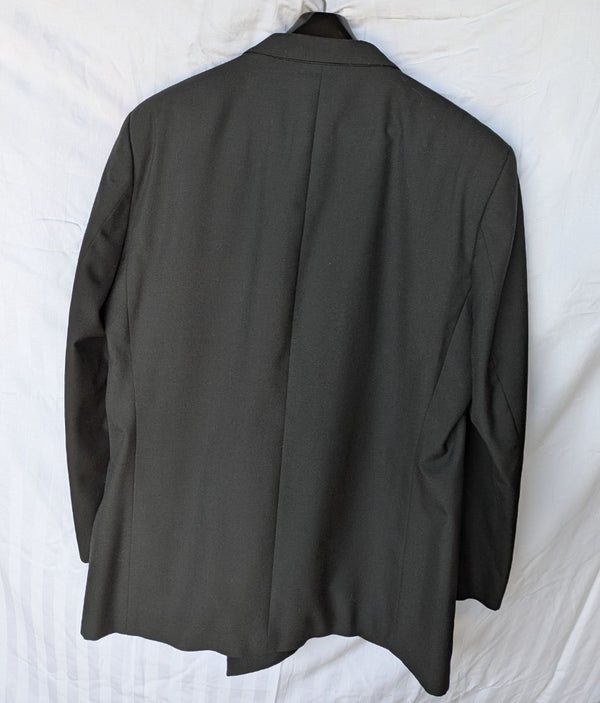 Protocol Double-Breasted Men's Black Blazer Formal Tailored Jacket Size 46