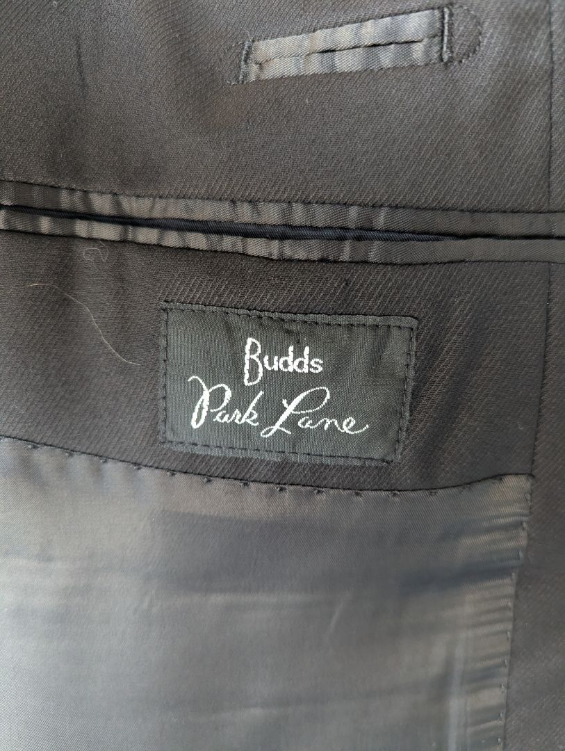 Budd’s Park Lane Black Woolmark 2-Piece Suit – Blazer & Dress Pants