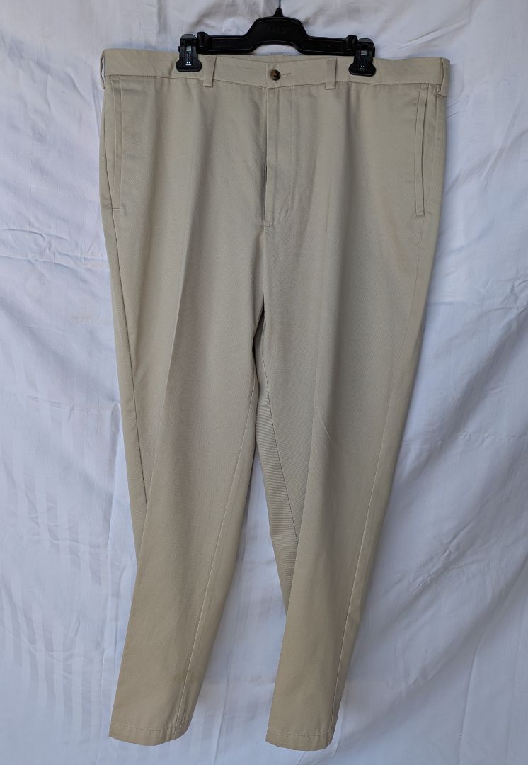 Haggar 1926 Men’s Classic Dress Pants – Light Beige/Tan Trousers W40 L32