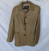 FM Canada Tan Leather Button Front Jacket – Size Small