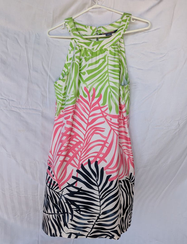 Vineyard Vines by Shep & Ian Tropical Leaf Print Silk Shift Dress – Size 6