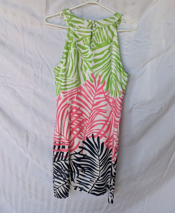 Vineyard Vines by Shep & Ian Tropical Leaf Print Silk Shift Dress – Size 6
