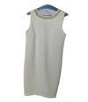 Adrienne Vittadini Ivory Embellished Neck Sheath Dress – Size 4