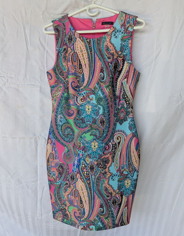 Tommy Hilfiger Multicolor Paisley Sheath Dress – Size 8