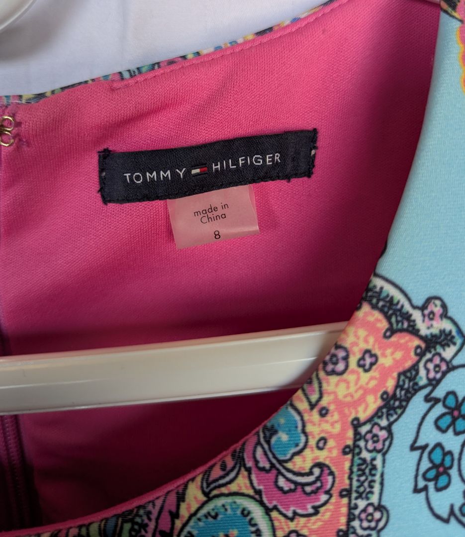Tommy Hilfiger Multicolor Paisley Sheath Dress – Size 8