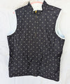 Spanner Reversible White Quilted & Navy Anchor Print Zip Vest – Size Large