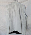 Spanner Reversible White Quilted & Navy Anchor Print Zip Vest – Size Large