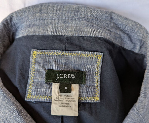 J.Crew Light Blue Cotton Blazer – Women’s Size 8