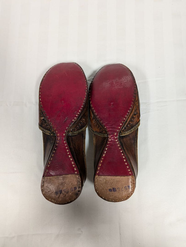 Khoobsurat Jutti Palace Handcrafted Embroidered Leather Jutti Flats – Size 5