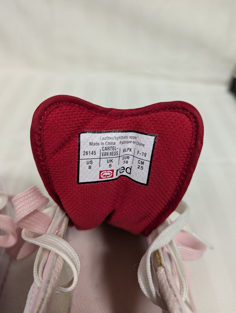 Ecko Red by Marc Ecko Women’s Cartel-Van Ness Sneakers – Pink/White – Size US 8 with Box