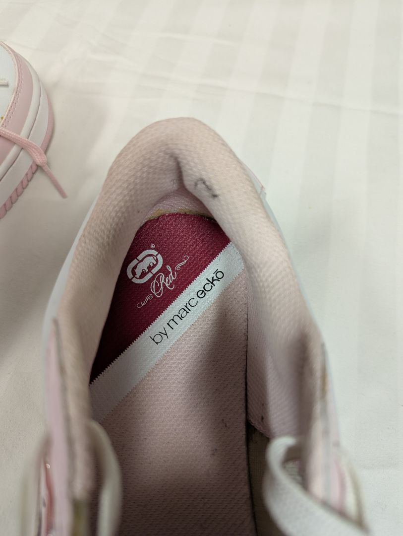 Ecko Red by Marc Ecko Women’s Cartel-Van Ness Sneakers – Pink/White – Size US 8 with Box