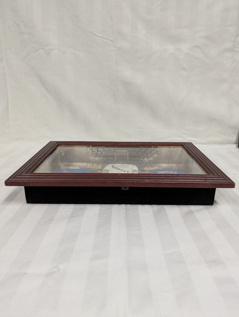 Vintage New York Rangers Shadow Box Display with Mini Jerseys & NHL Puck
