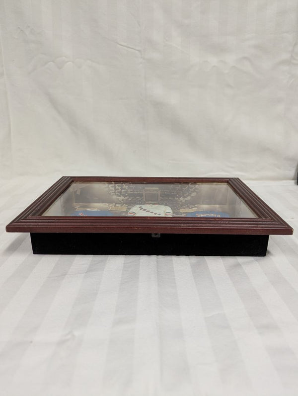 Vintage New York Rangers Shadow Box Display with Mini Jerseys & NHL Puck