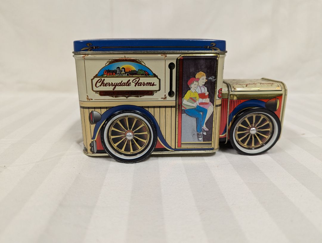 Vintage Cherrydale Farms Delivery Truck Tin Bank