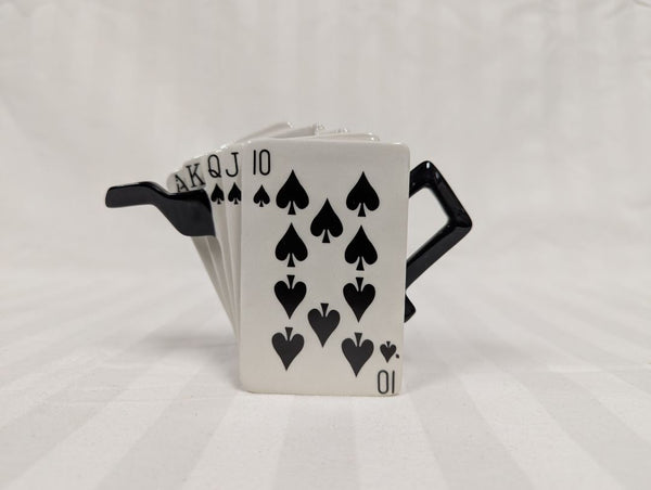 Fitz & Floyd “Gift Gallery” Playing Cards Ceramic Teapot
