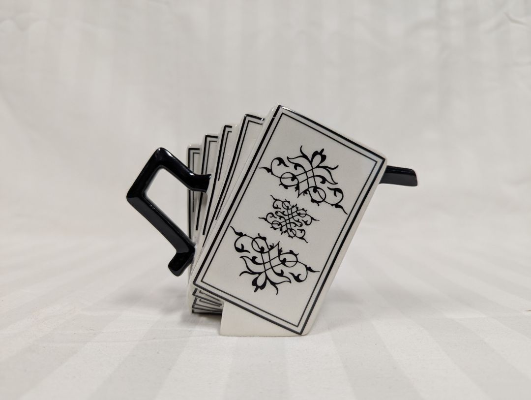 Fitz & Floyd “Gift Gallery” Playing Cards Ceramic Teapot