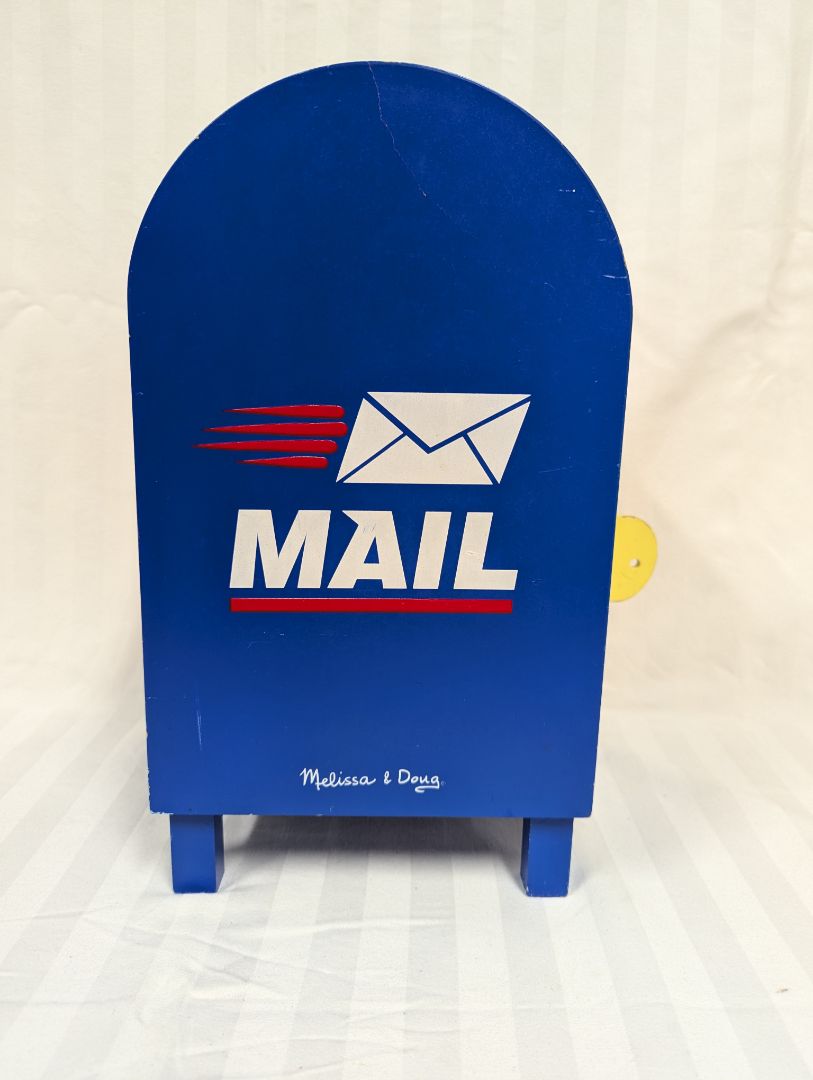 Melissa & Doug Wooden Mailbox Toy – Stamp & Sort Set