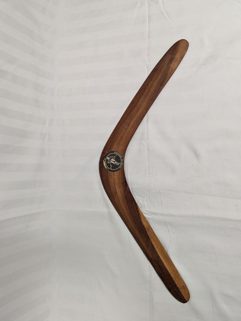 Hand-Carved Wooden Boomerang – Australian Aboriginal Style