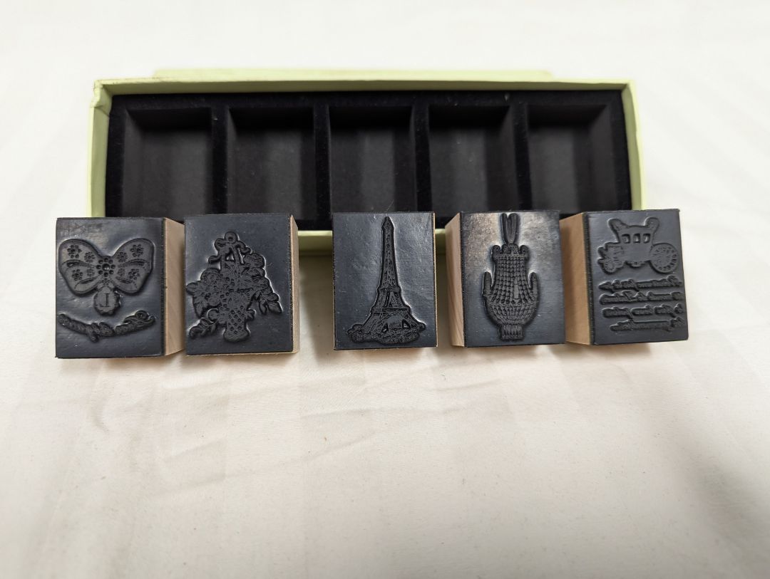 Ladurée Paris Decorative Rubber Stamp Set – 5 Piece Boxed Collection
