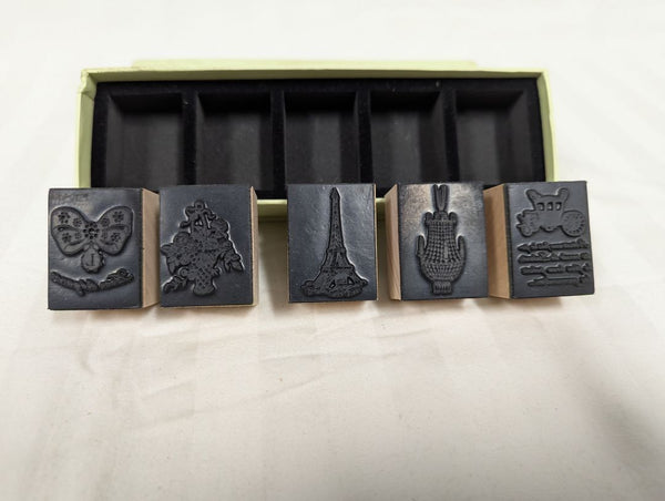 Ladurée Paris Decorative Rubber Stamp Set – 5 Piece Boxed Collection