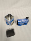 Snowflake Rail Lines Train Tin Container – Winter Snowman Design