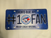Toronto Blue Jays “#1 Fan” Metal License Plate Sign – MLB Collectables