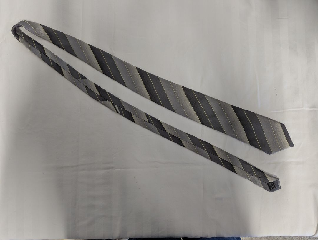 Enrico Ricci Grey & Silver Diagonal Stripe Tie