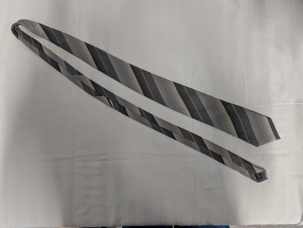 Enrico Ricci Grey & Silver Diagonal Stripe Tie
