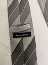 Enrico Ricci Grey & Silver Diagonal Stripe Tie