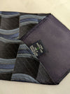 John Henry Blue & Black Wave Pattern Silk Tie