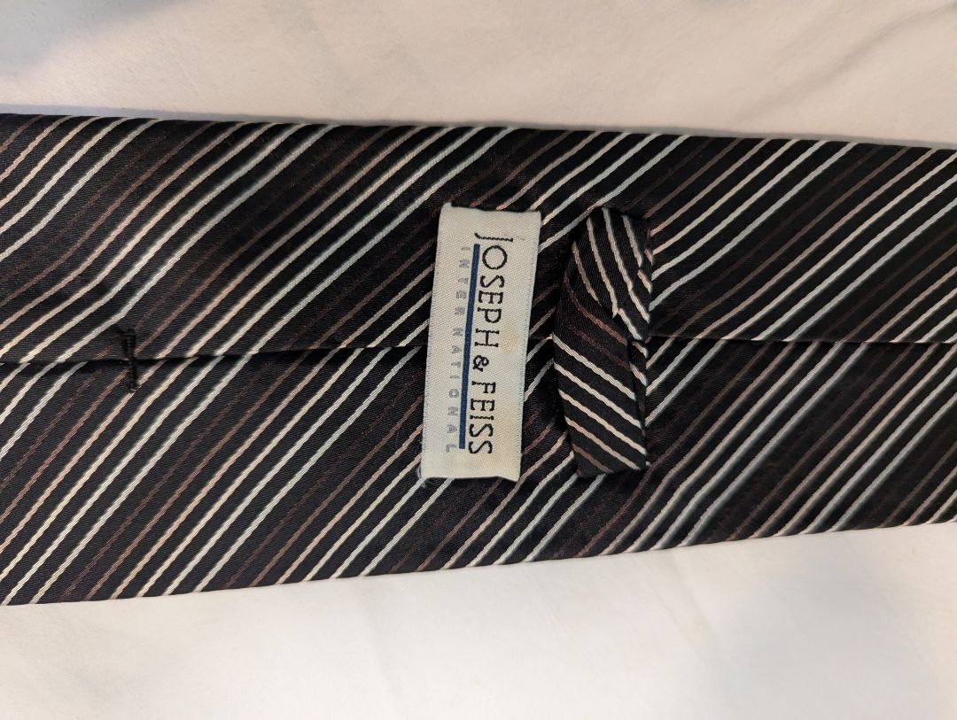 Joseph & Feiss Black Striped Silk Tie