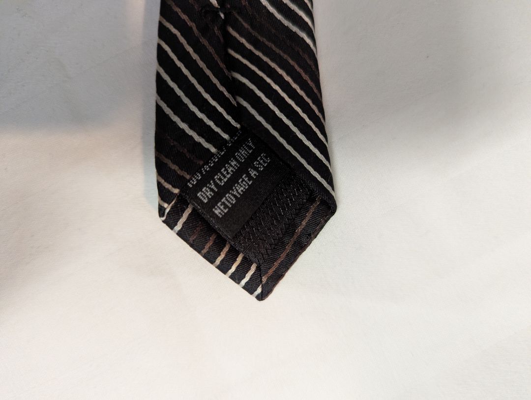 Joseph & Feiss Black Striped Silk Tie