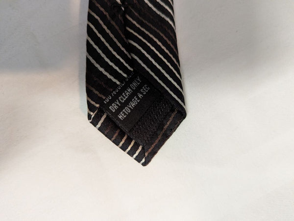 Joseph & Feiss Black Striped Silk Tie