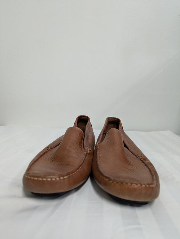 Saks Fifth Avenue Men’s Brown Leather Driving Loafers – Size 12M