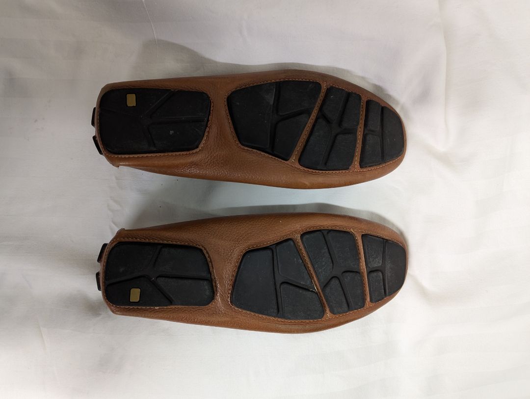 Saks Fifth Avenue Men’s Brown Leather Driving Loafers – Size 12M