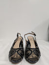 Asensio Comfort Black Patent Mesh Slingback Heels – Size 37